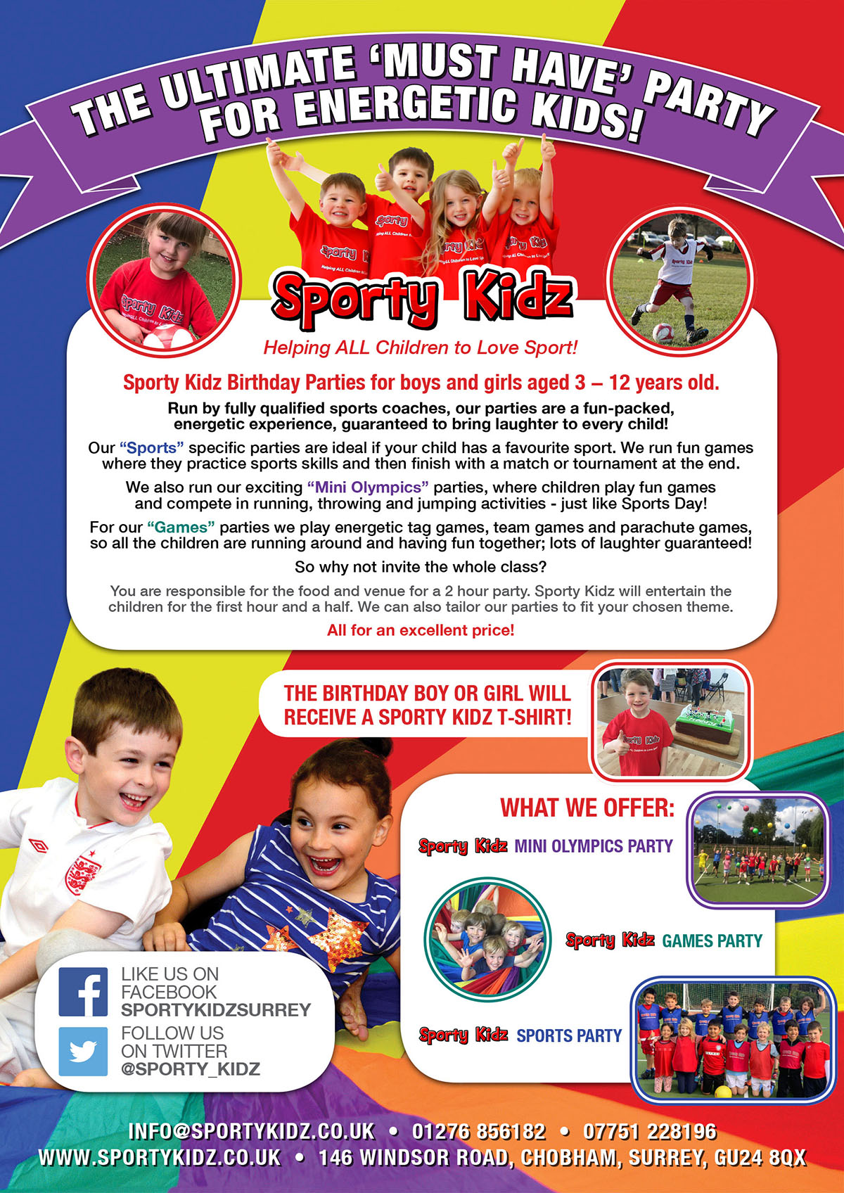 Sporty Kidz Birthday Parties for boys and girls aged 3 - 12 years old
